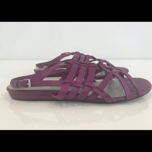 DKNY PURPLE LEATHER SANDALS SIZE 7.5 - Picture 3 of 8